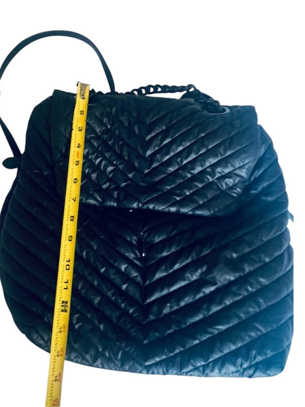 👜 Rebecca Minkoff Edie Quilted Nylon Backpack Black EUC - Picture 4 of 12